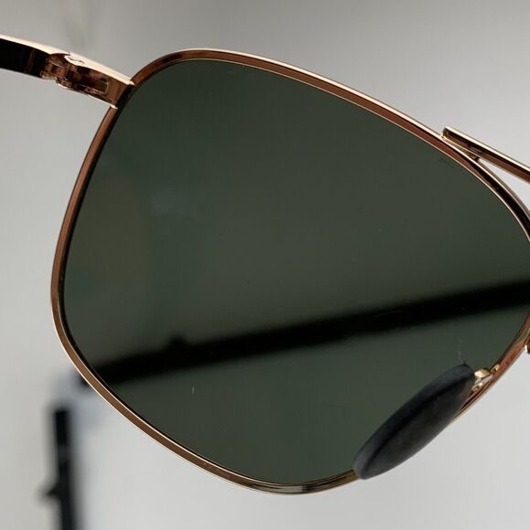 Sungait Sunglasses mod. A285 Gold Aviator Shades Green Lenses Polarized - Picture 6 of 11
